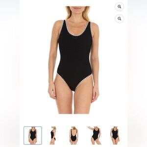 New with tags women betsey Johnson one piece swimsuit black size medium